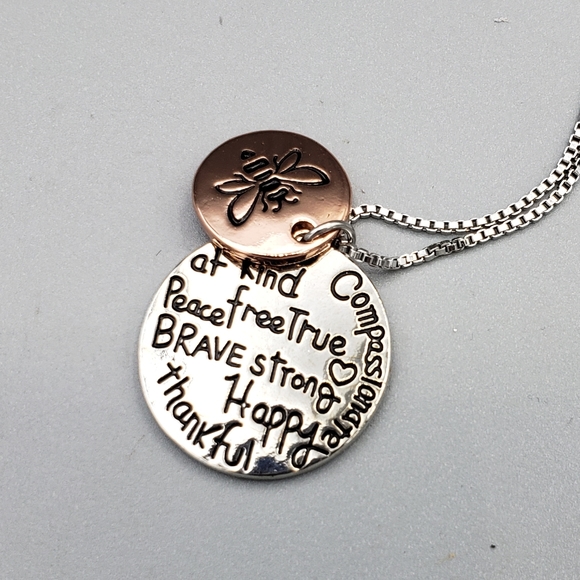 Bee Kind Positive Affirmations Necklace - Picture 2 of 4